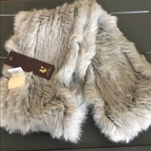 Vince Camuto Rabbit Fur Scarf